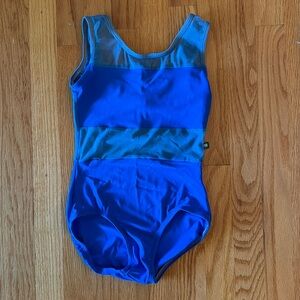 Lucky Leo Mesh Spice Leotard in blue